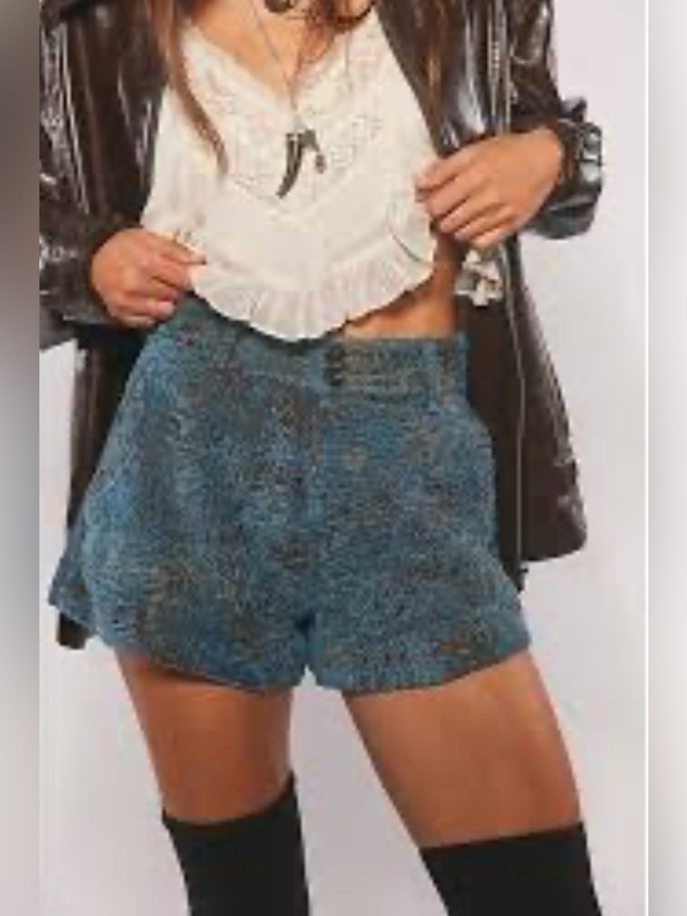 New Free People Marina Jacquard Shorts size 8